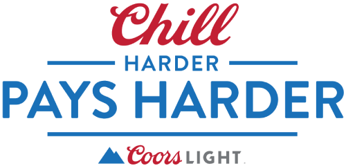 Chill harder logo blue