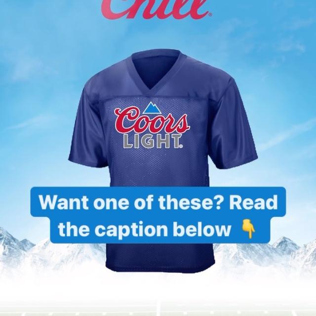 Tag a friend and comment why you deserve to rock the new Coors Light jersey at your next big tailgate.