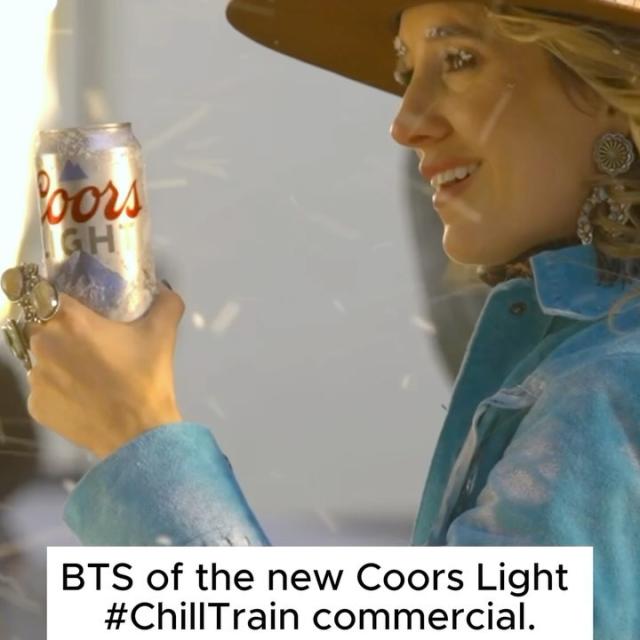 A Behind-the-Scenes look at @laineywilson shooting our Coors Light #ChillTrain Big Game ad!